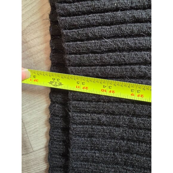 A New Day Black Long Cardigan Sweater Open Front M Duster - Picture 5 of 6